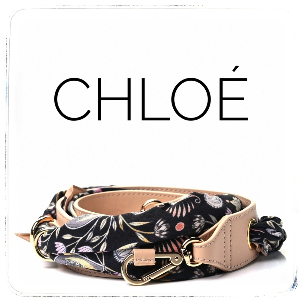 CHLOÉ | NWT Leather & Silk Bag Strap